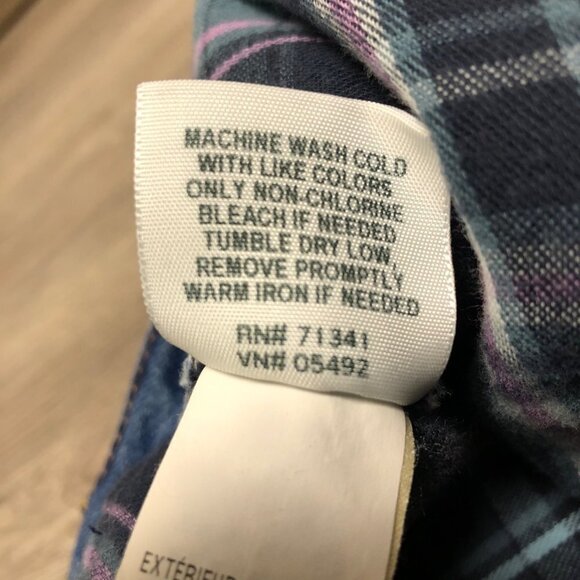 L.L. Bean Flannel Lined Jeans Original/Relaxed Fit Women's Size 14 Plaid Lining - Picture 12 of 13